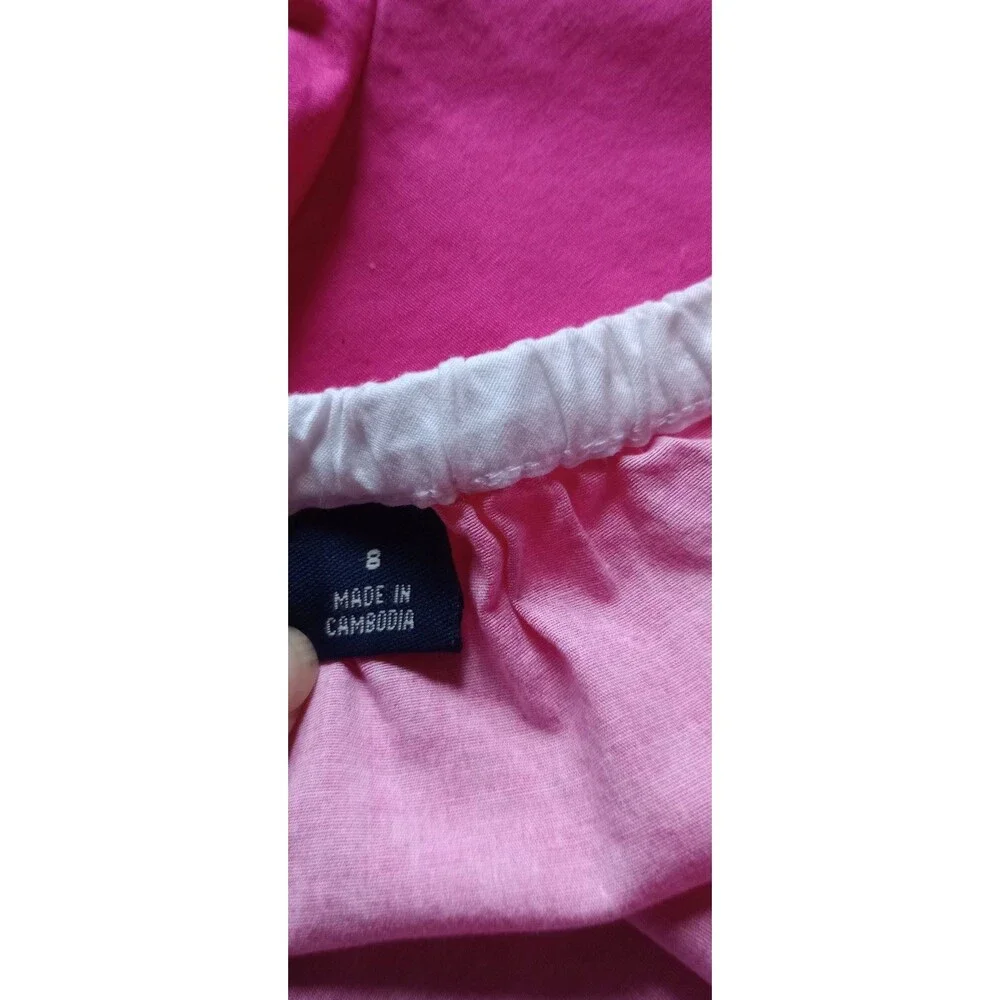 The Children's Place Stretch Girls 8 Pink Floral  Pants With Zip On Side